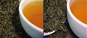Чай, скрученный по поперечной оси (Gunpowder Green) и чай, скрученный по продольной оси (Spiders Legs) (www.whittard.com)